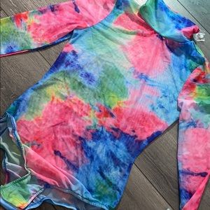 Mesh Rainbow Bodysuit iHeartRaves NEVER WORN w/tag